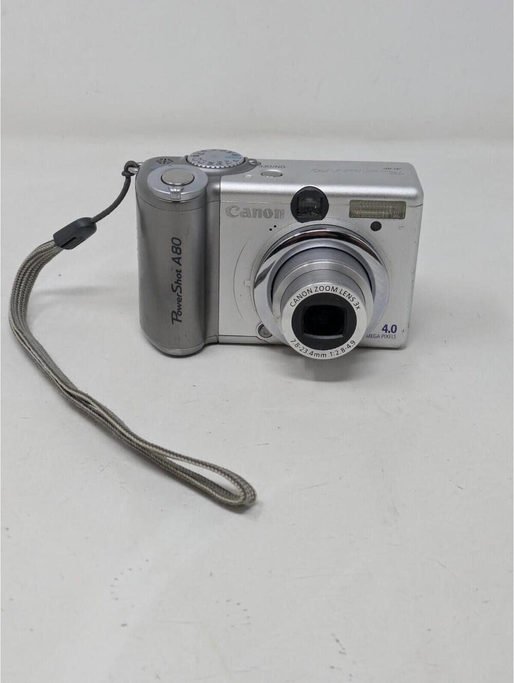 Canon PowerShot A80 4.0MP Digital Camera - Silver Tested